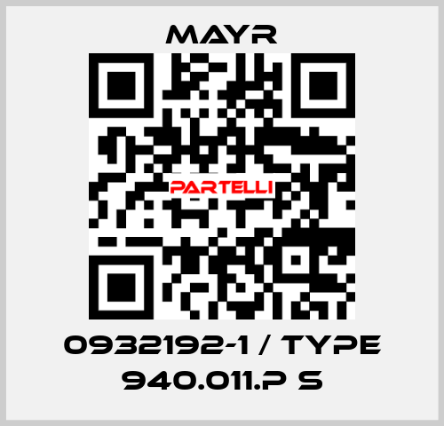 0932192-1 / Type 940.011.P S Mayr