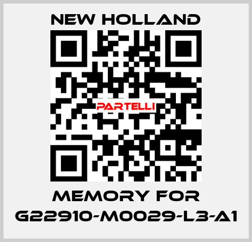 memory for G22910-M0029-L3-A1 New Holland