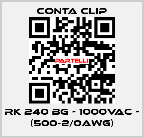 RK 240 BG - 1000VAC - (500-2/0AWG) Conta Clip