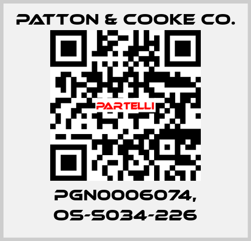 PGN0006074, OS-S034-226 Patton & Cooke Co.