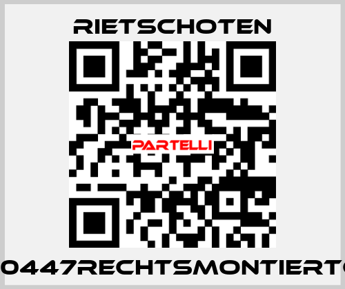 300/45910447RECHTSMONTIERTGMRSP/T RIETSCHOTEN