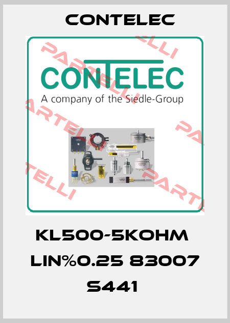 KL500-5KOHM  LIN%0.25 83007 S441  Contelec