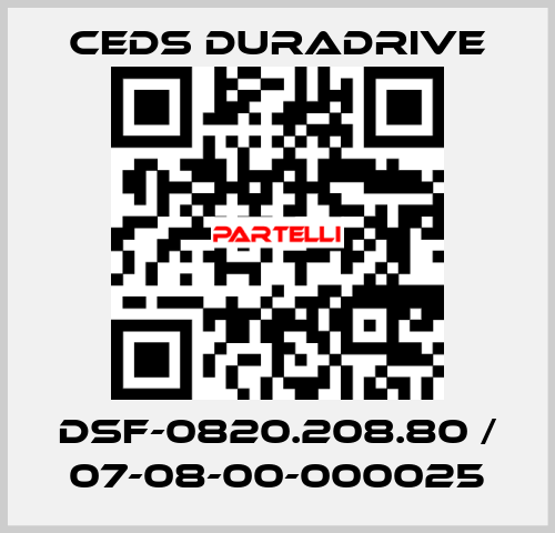 DSF-0820.208.80 / 07-08-00-000025 Ceds Duradrive