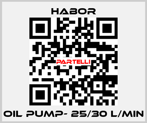 Oil pump- 25/30 l/min Habor