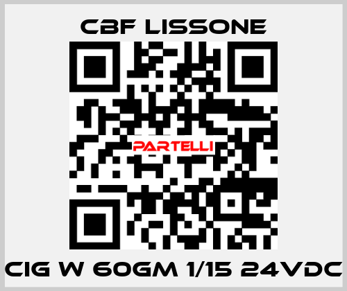 CIGW60GM0015-48201R CBF LISSONE