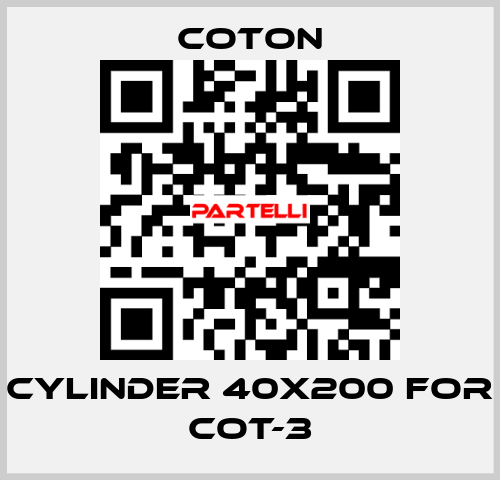 Cylinder 40x200 for COT-3 COTON