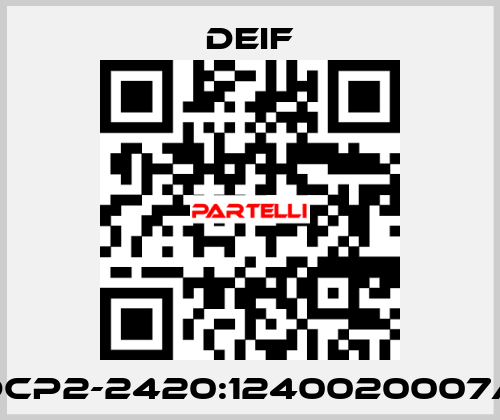 DCP2-2420:1240020007A Deif