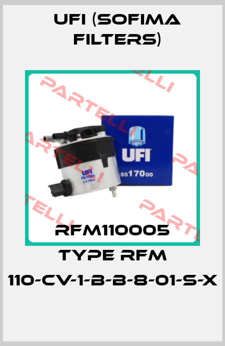 RFM110005 Type RFM 110-CV-1-B-B-8-01-S-X Ufi (SOFIMA FILTERS)