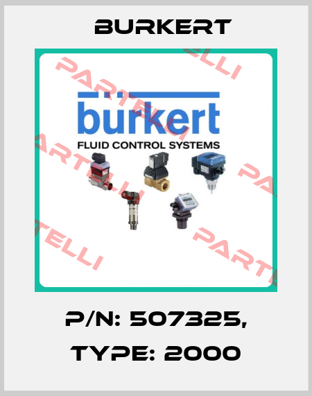 P/N: 507325, Type: 2000 Burkert