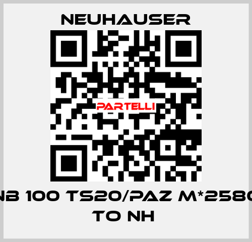 NB 100 TS20/PAZ M*2580 TO NH  Neuhauser
