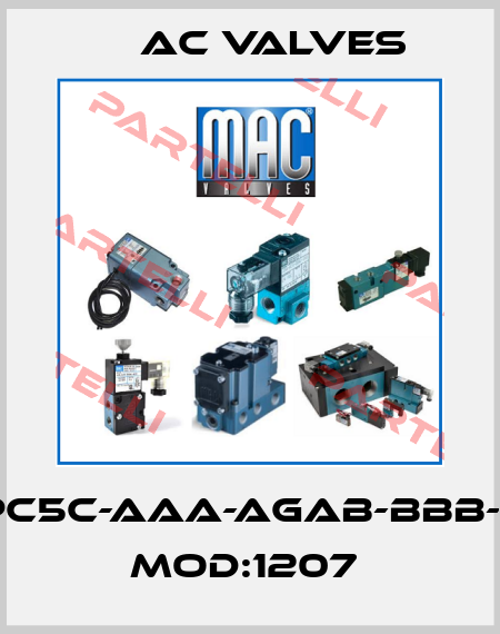 PPC5C-AAA-AGAB-BBB-F0 MOD:1207  МAC Valves