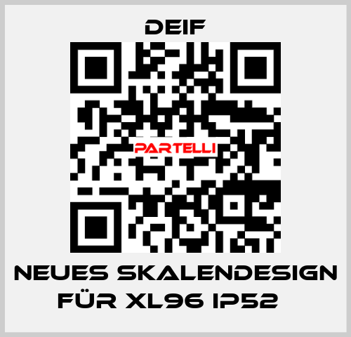 Neues Skalendesign für XL96 IP52   Deif