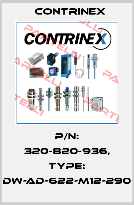 p/n: 320-820-936, Type: DW-AD-622-M12-290 Contrinex