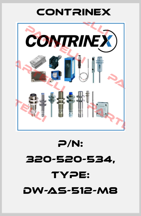 p/n: 320-520-534, Type: DW-AS-512-M8 Contrinex