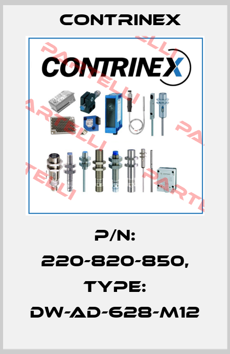 p/n: 220-820-850, Type: DW-AD-628-M12 Contrinex