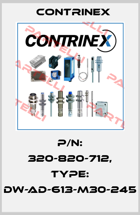 p/n: 320-820-712, Type: DW-AD-613-M30-245 Contrinex