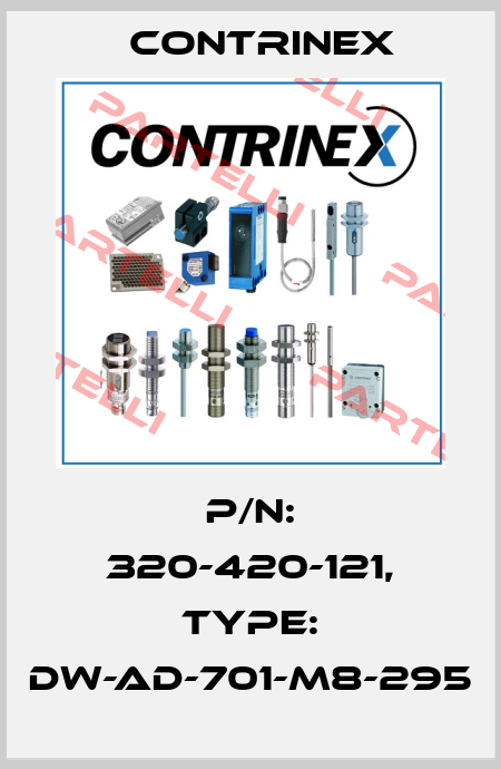 p/n: 320-420-121, Type: DW-AD-701-M8-295 Contrinex