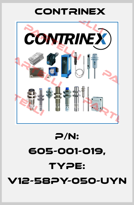p/n: 605-001-019, Type: V12-58PY-050-UYN Contrinex