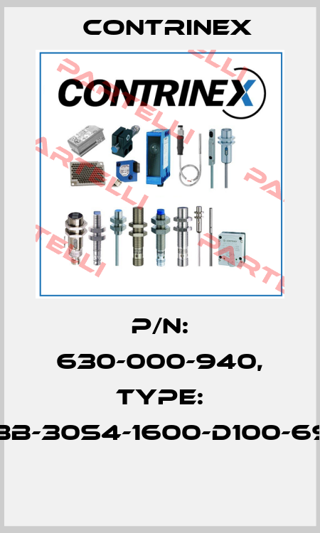 P/N: 630-000-940, Type: YBB-30S4-1600-D100-69K  Contrinex