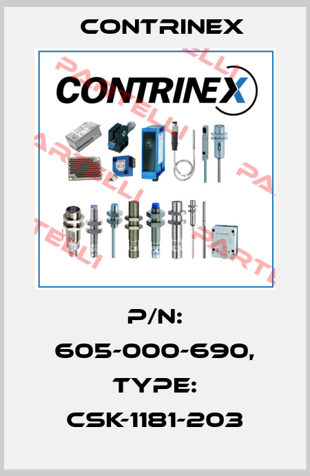 p/n: 605-000-690, Type: CSK-1181-203 Contrinex