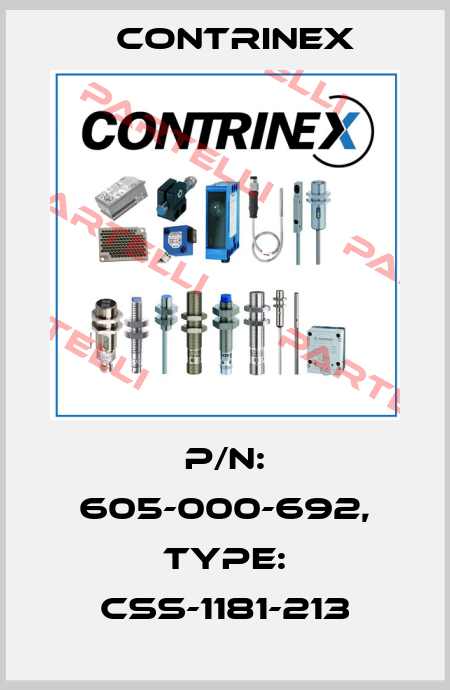 p/n: 605-000-692, Type: CSS-1181-213 Contrinex