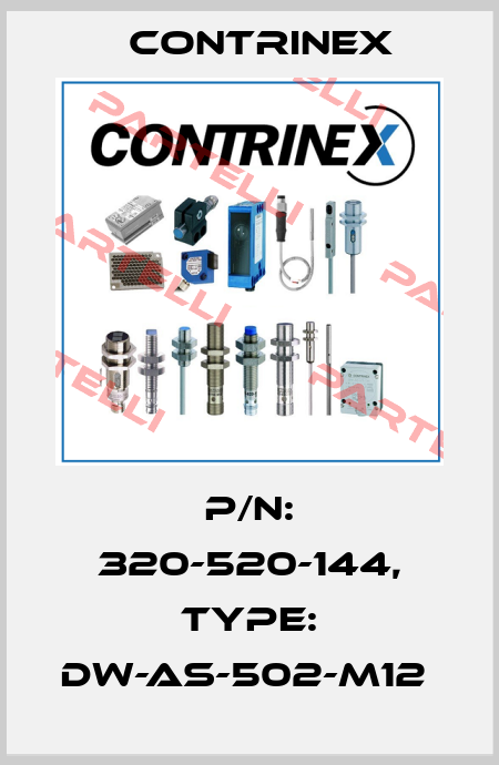 P/N: 320-520-144, Type: DW-AS-502-M12  Contrinex