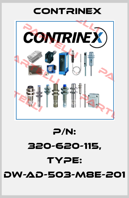 p/n: 320-620-115, Type: DW-AD-503-M8E-201 Contrinex