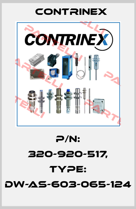 p/n: 320-920-517, Type: DW-AS-603-065-124 Contrinex