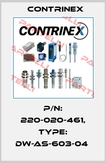 P/N: 220-020-461, Type: DW-AS-603-04  Contrinex