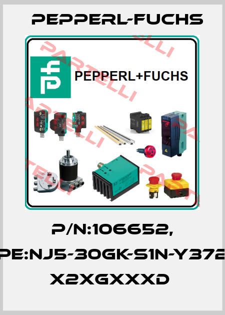 P/N:106652, Type:NJ5-30GK-S1N-Y37296   x2xGxxxD  Pepperl-Fuchs