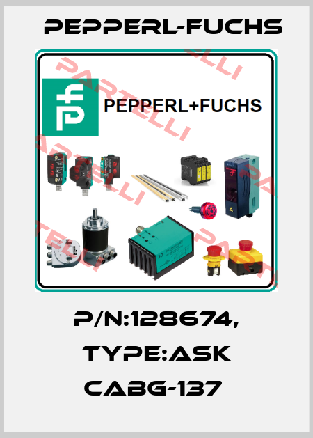 P/N:128674, Type:ASK CABG-137  Pepperl-Fuchs