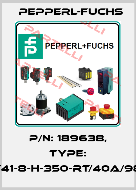p/n: 189638, Type: MLV41-8-H-350-RT/40a/98/110 Pepperl-Fuchs