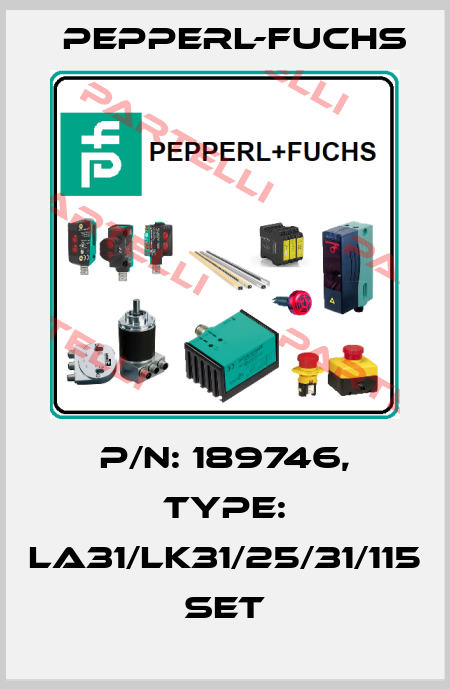 p/n: 189746, Type: LA31/LK31/25/31/115 SET Pepperl-Fuchs