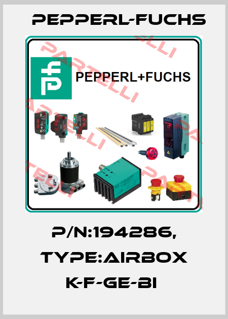 P/N:194286, Type:AIRBOX K-F-GE-BI  Pepperl-Fuchs