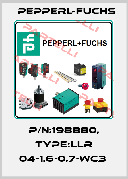 P/N:198880, Type:LLR 04-1,6-0,7-WC3  Pepperl-Fuchs