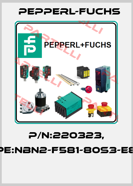 P/N:220323, Type:NBN2-F581-80S3-E8-V1  Pepperl-Fuchs