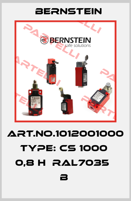 Art.No.1012001000 Type: CS 1000  0,8 H  RAL7035      B  Bernstein