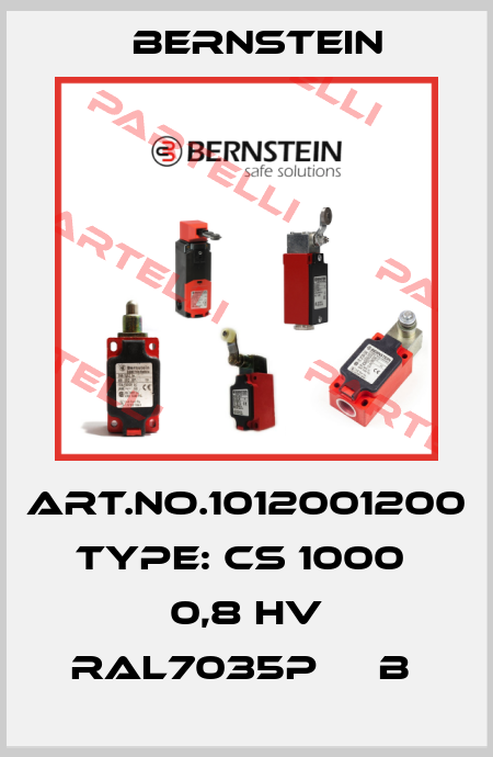 Art.No.1012001200 Type: CS 1000  0,8 HV RAL7035P     B  Bernstein