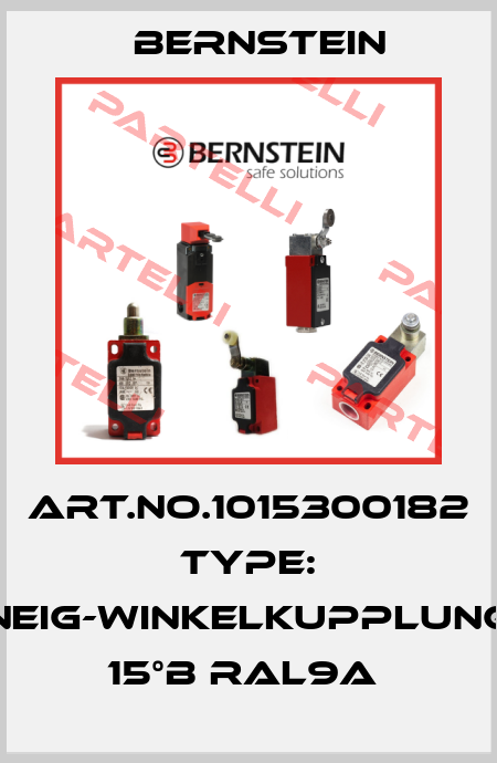Art.No.1015300182 Type: NEIG-WINKELKUPPLUNG 15°B RAL9A  Bernstein