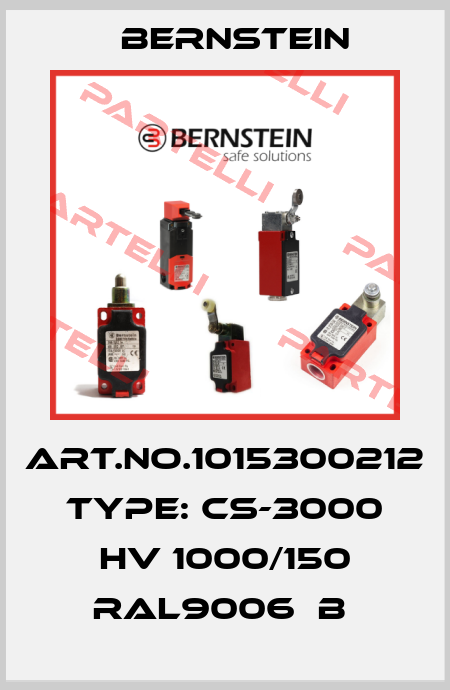 Art.No.1015300212 Type: CS-3000 HV 1000/150 RAL9006  B  Bernstein