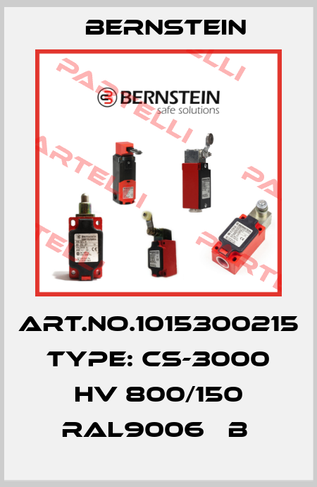 Art.No.1015300215 Type: CS-3000 HV 800/150 RAL9006   B  Bernstein
