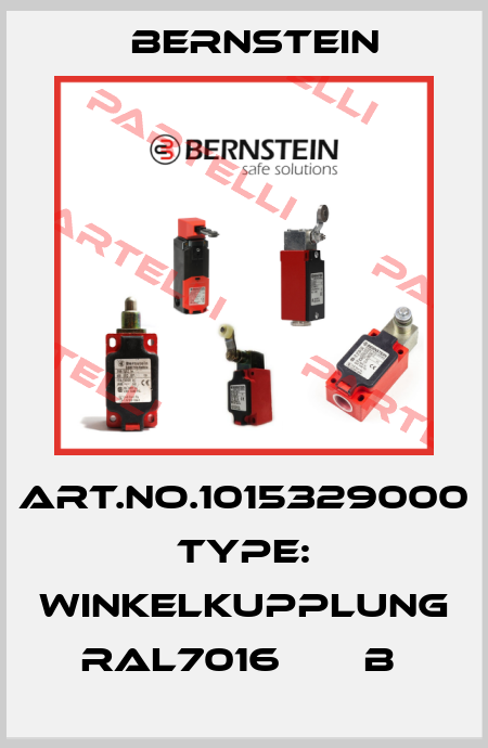 Art.No.1015329000 Type: WINKELKUPPLUNG RAL7016       B  Bernstein