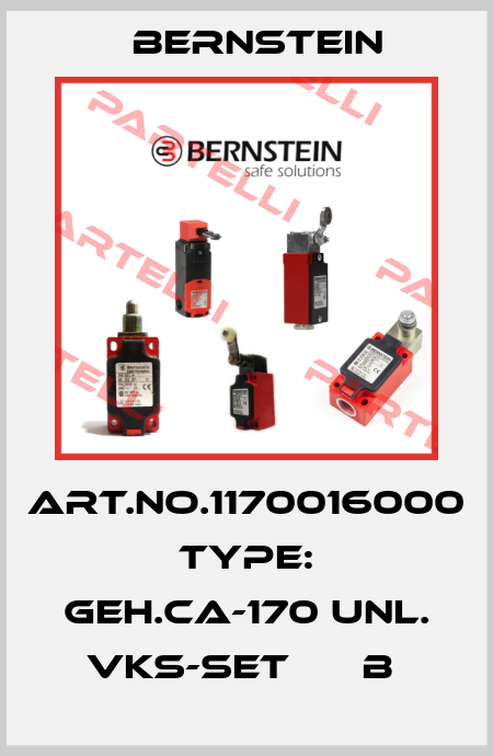 Art.No.1170016000 Type: GEH.CA-170 UNL. VKS-SET      B  Bernstein