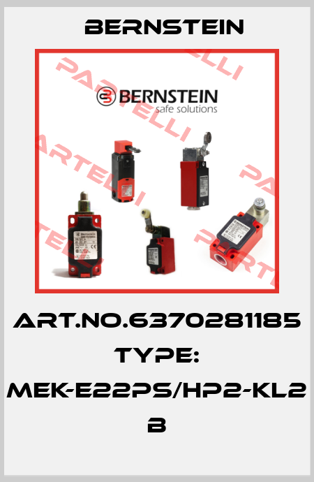 Art.No.6370281185 Type: MEK-E22PS/HP2-KL2            B Bernstein