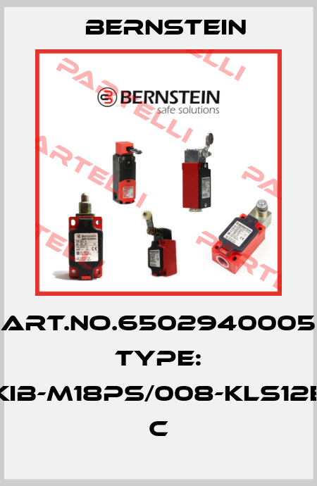Art.No.6502940005 Type: KIB-M18PS/008-KLS12E         C Bernstein