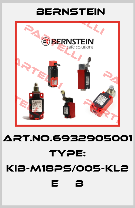 Art.No.6932905001 Type: KIB-M18PS/005-KL2      E     B Bernstein