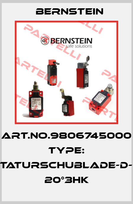 Art.No.9806745000 Type: TASTATURSCHUBLADE-D-USB 20°3HK Bernstein
