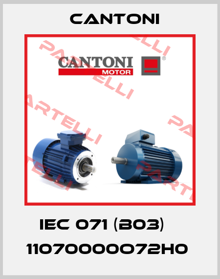 IEC 071 (B03)    11070000O72H0  Cantoni