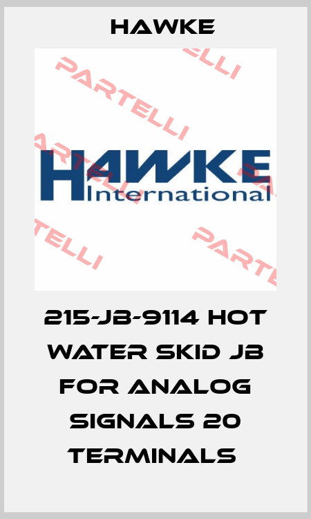 215-JB-9114 HOT WATER SKID JB FOR ANALOG SIGNALS 20 TERMINALS  Hawke