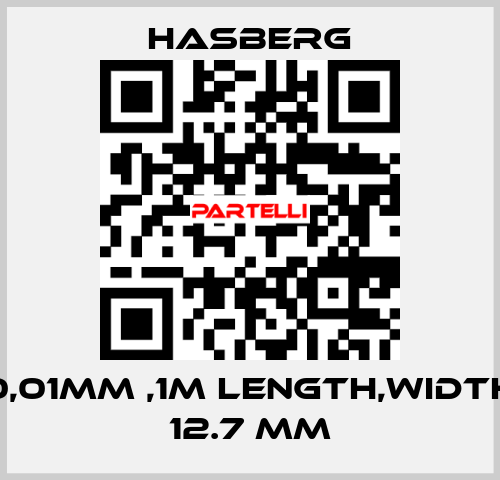 0,01MM ,1M LENGTH,WIDTH 12.7 MM Hasberg